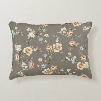 Almofada Decorativa flores bonitinhas com padrão de folhas no dorso da