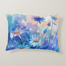 Almofada Decorativa Flores de Aquarela: Travesseiro decorativo Floral 