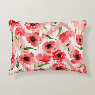 Almofada Decorativa Flores de aquarelas: ikat de papoila.