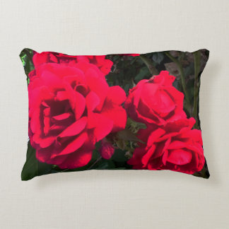 Almofada Decorativa Flores de Rosas Vermelhas