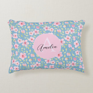Almofada Decorativa Flores delicadas em aquarela