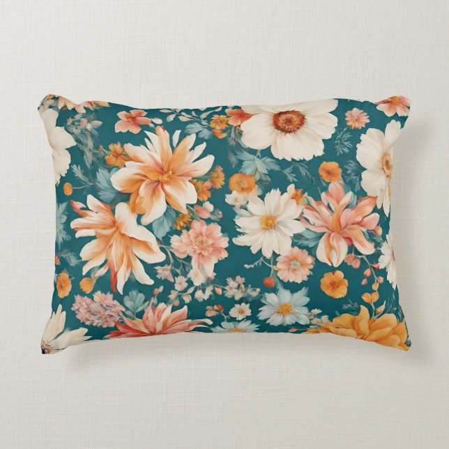 Almofada Decorativa Flores Delicadas Incríveis (Frente)
