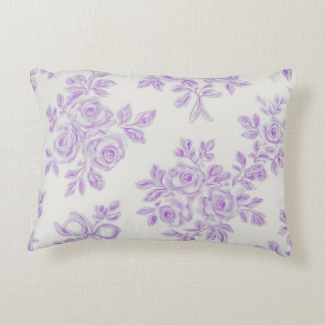 Almofada Decorativa Flores Kaye e Summer Lavender (Verso)