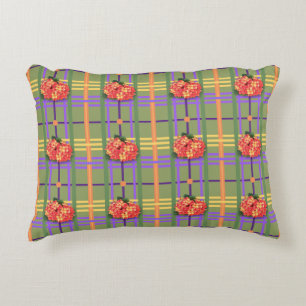 Almofada Decorativa Flores Laranja no Travesseiro de Destaque da Xadre
