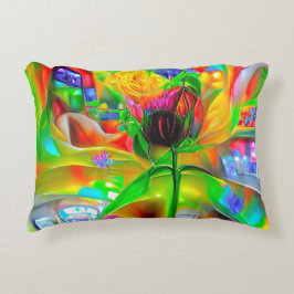 Almofada Decorativa Flores Psicodélicas abstrato