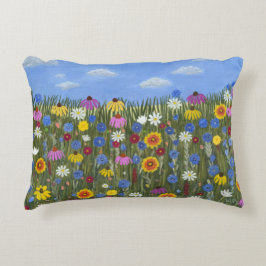 Almofada Decorativa Flores selvagens com margaridas