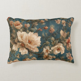 Almofada Decorativa Flores Vermelhos Esforçadas, Brancas e Corais Esma