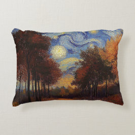 Almofada Decorativa Floresta de Outono Estrelada – Travesseiro Retangu