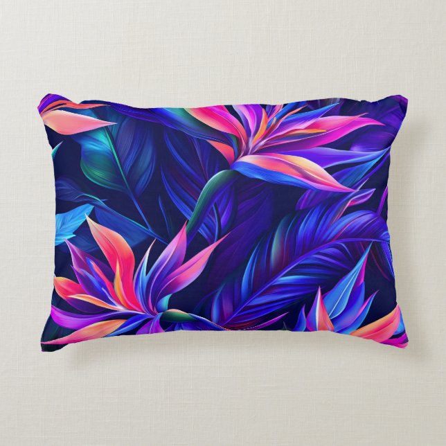 Almofada Decorativa Floresta Tropical de Midnight (Frente)