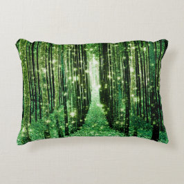 Almofada Decorativa Floresta Verde Mágica Mistério