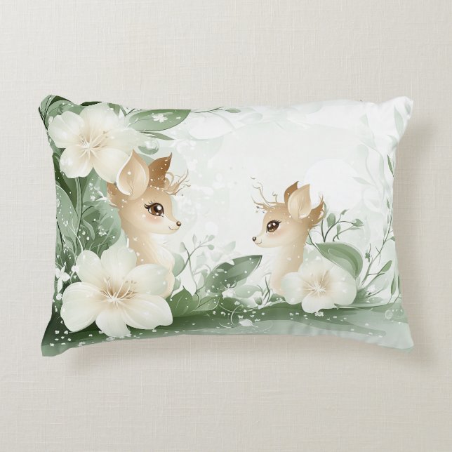 Almofada Decorativa Florestas Encantadas Voam em Haven Floral (Frente)