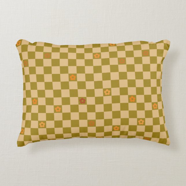 Almofada Decorativa Flowe Checkered Pattern - No. 02 (Frente)