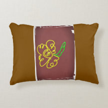 flower paint pillow