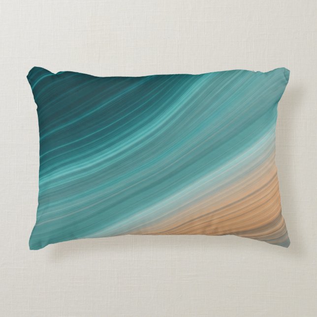 Almofada Decorativa Fluxo de Areia Aquática (Frente)