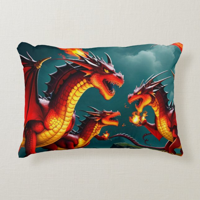 Almofada Decorativa Fogo do Dragão (Frente)