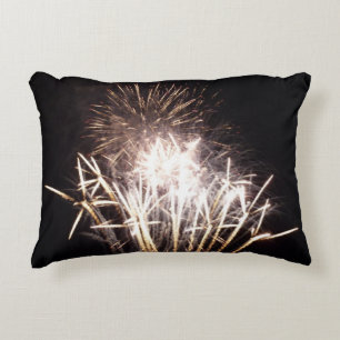 Almofada Decorativa Fogos de Artifício Brancos e Dourados I Celebração