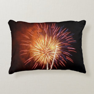 Almofada Decorativa Fogos de artifício vermelho, branco e azul I Patri