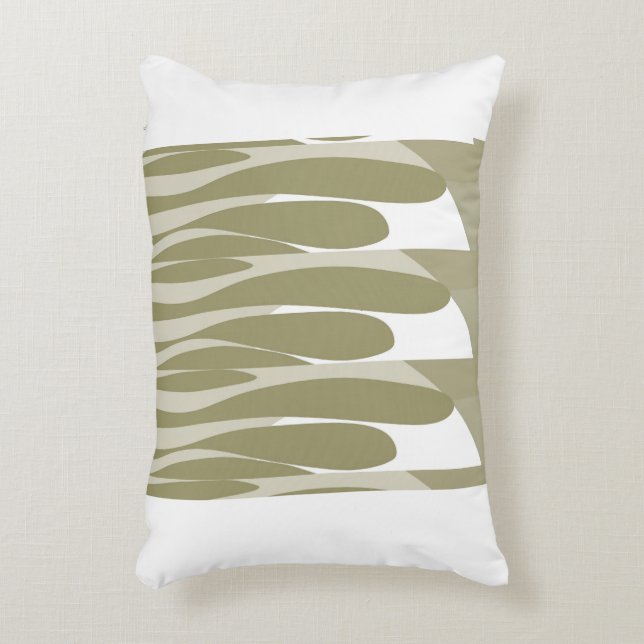 Almofada Decorativa Folha e abstrato curva (Frente(Vertical))