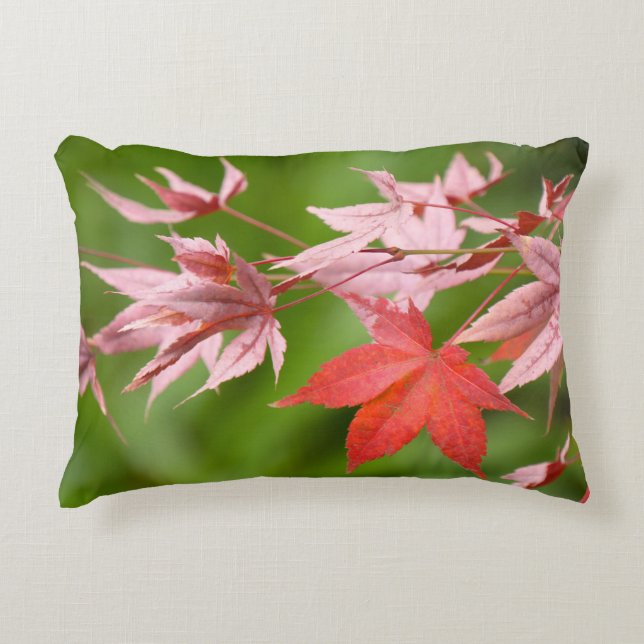 Almofada Decorativa Folhas de Mapeamento Japonesas (Frente)