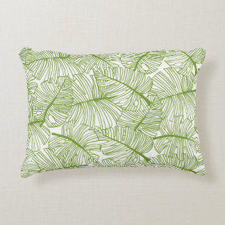 Almofada Decorativa Folhas de Monstera, design floral sem costura.