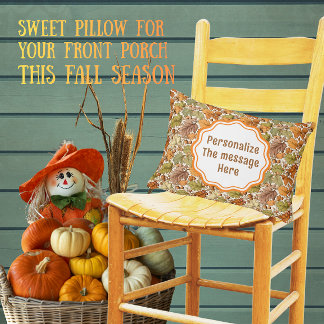 Almofada Decorativa Folhas de Outono Personalizadas Vintage William Mo