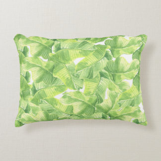 Almofada Decorativa Folhas Exóticas: Aquarela Sem Costura