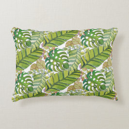 Almofada Decorativa Folhas Tropicais Cujas Cores De Água