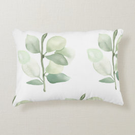 Almofada Decorativa Folhas verdes de eucalipto, decoração delicada em