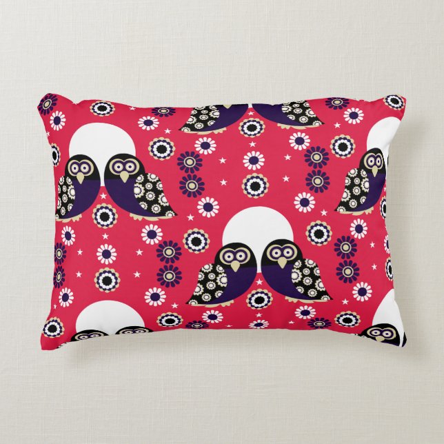 Almofada Decorativa Folk Art Owl (Frente)