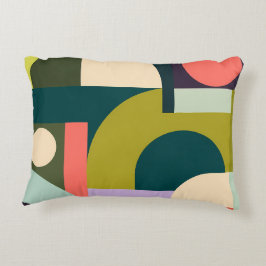 Almofada Decorativa Formas Geométricas Abstratas Design Moderno Colori