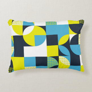 Almofada Decorativa Formas geométricas, fundo abstrato colorido.