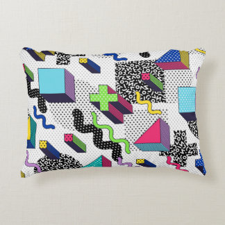 Almofada Decorativa Formas geométricas multicolores, padrão retrorrefl