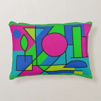 Almofada Decorativa Formas Geométricas Neon - Desenho de Travesseiro N