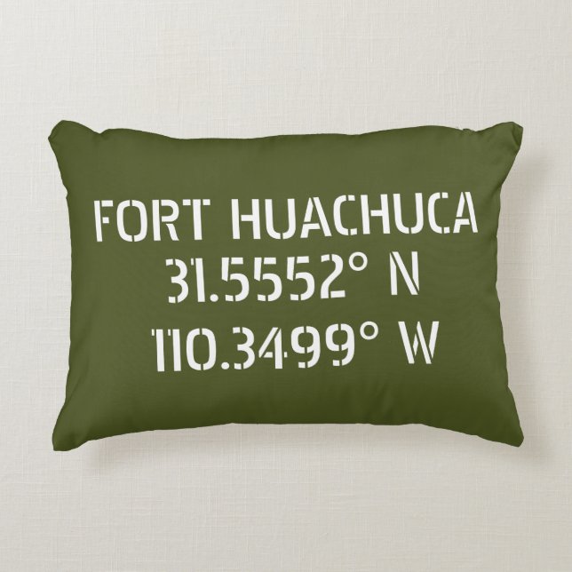 Almofada Decorativa Fort Huachuca Latitude Longitude (Frente)