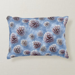 Almofada Decorativa Fosco  Azul Pinecones Travesseiro decorativo Padrã