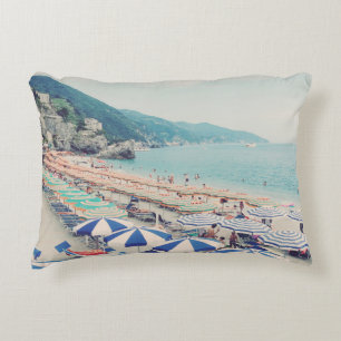 Almofada Decorativa Foto do Viagem de praia Cinque Terre Italy Vintage