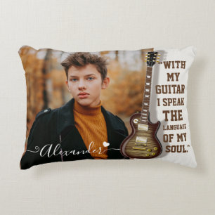Almofada Decorativa Foto personalizada do amante da música instrument