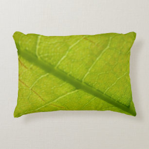 Almofada Decorativa Fotografia Botânica de Folha Verde