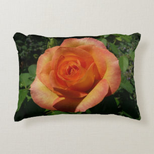 Almofada Decorativa Fotografia Floral Laranja Peach Rosa