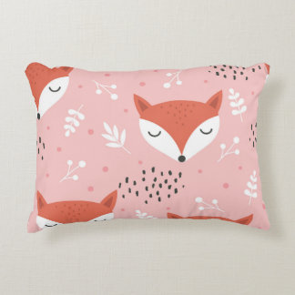 Almofada Decorativa Fox Divertido: Padrão de Floresta Bonita