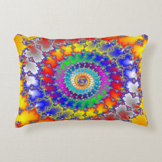 Almofada Decorativa Fractal Psicedélico (Frente)
