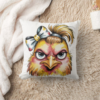 Almofada Decorativa Frango Cabeça Desgrenhada Engr