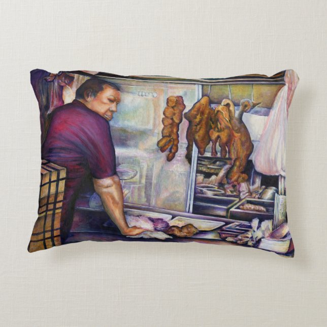 Almofada Decorativa Frango Com Bico Sol, Singapura (Verso)