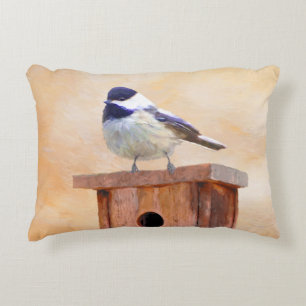 Almofada Decorativa Frango no Birdhouse Painting Arte Original de Pás