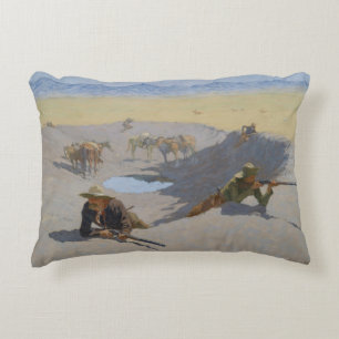 Almofada Decorativa Frederic Remington - Luta pela Waterhole