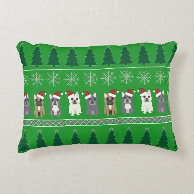 Almofada Decorativa French Bulldog Christmas (Frente)