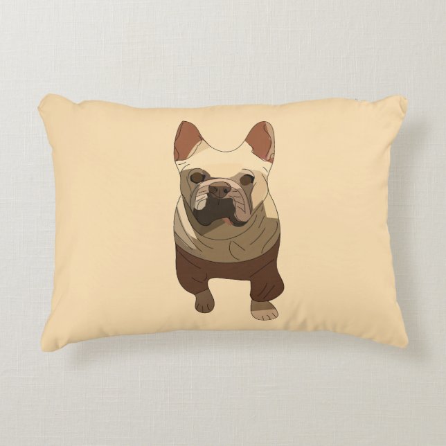 Almofada Decorativa French Bulldog, Soft Peach (Frente)