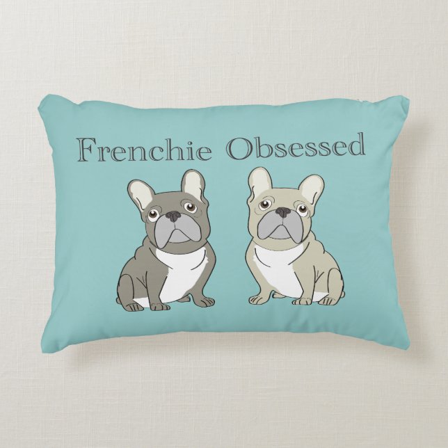 Almofada Decorativa Frenchie obsessed (Frente)