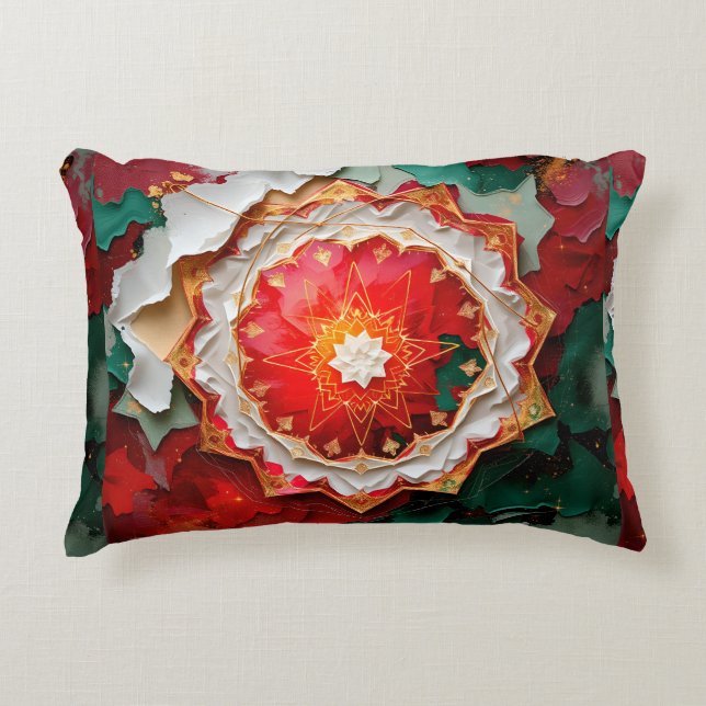 Almofada Decorativa Frequency Abstract Christmas Festive Sovereignty  (Frente)