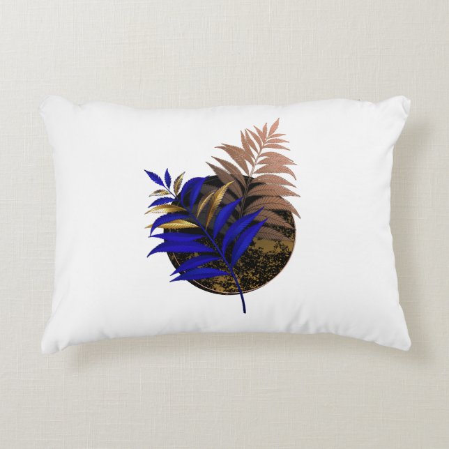 Almofada Decorativa Frio azul no círculo preto (Frente)